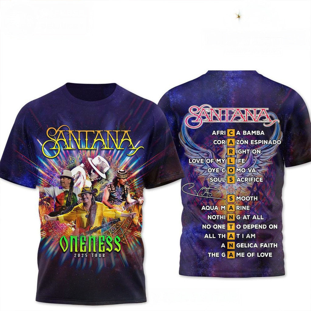 Carlos Santana Oneness 2025 Tour Shirt Gift Ideas For Music Lovers Carlos Santana Oneness 2025 Tour Shirt Gift Ideas For Music Lovers