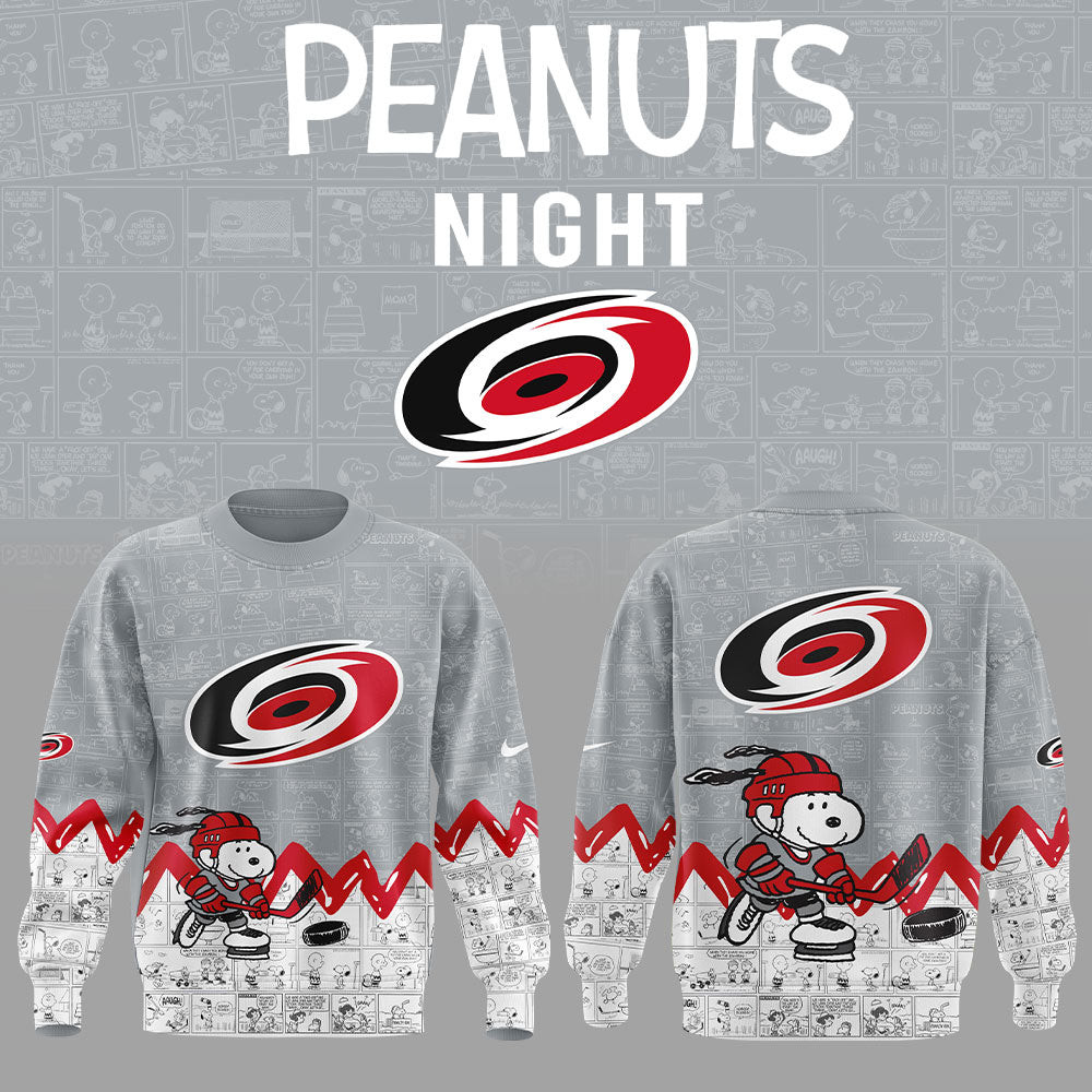 Carolina Hurricanes 75th Anniversary Of Peanuts Sweatshirt Gift For Basketball Lover