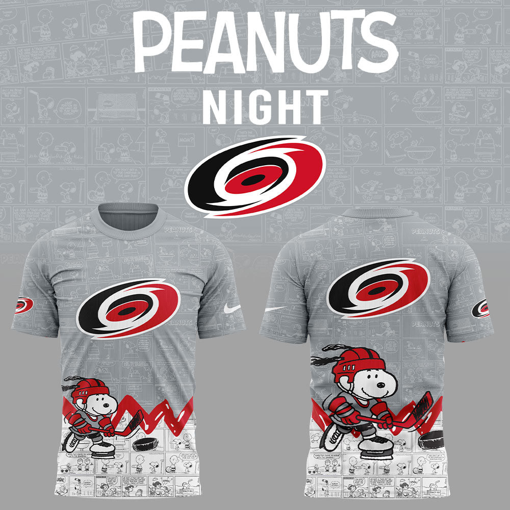 Carolina Hurricanes 75th Anniversary Of Peanuts T-Shirt Best Gifts For Basketball Lovers