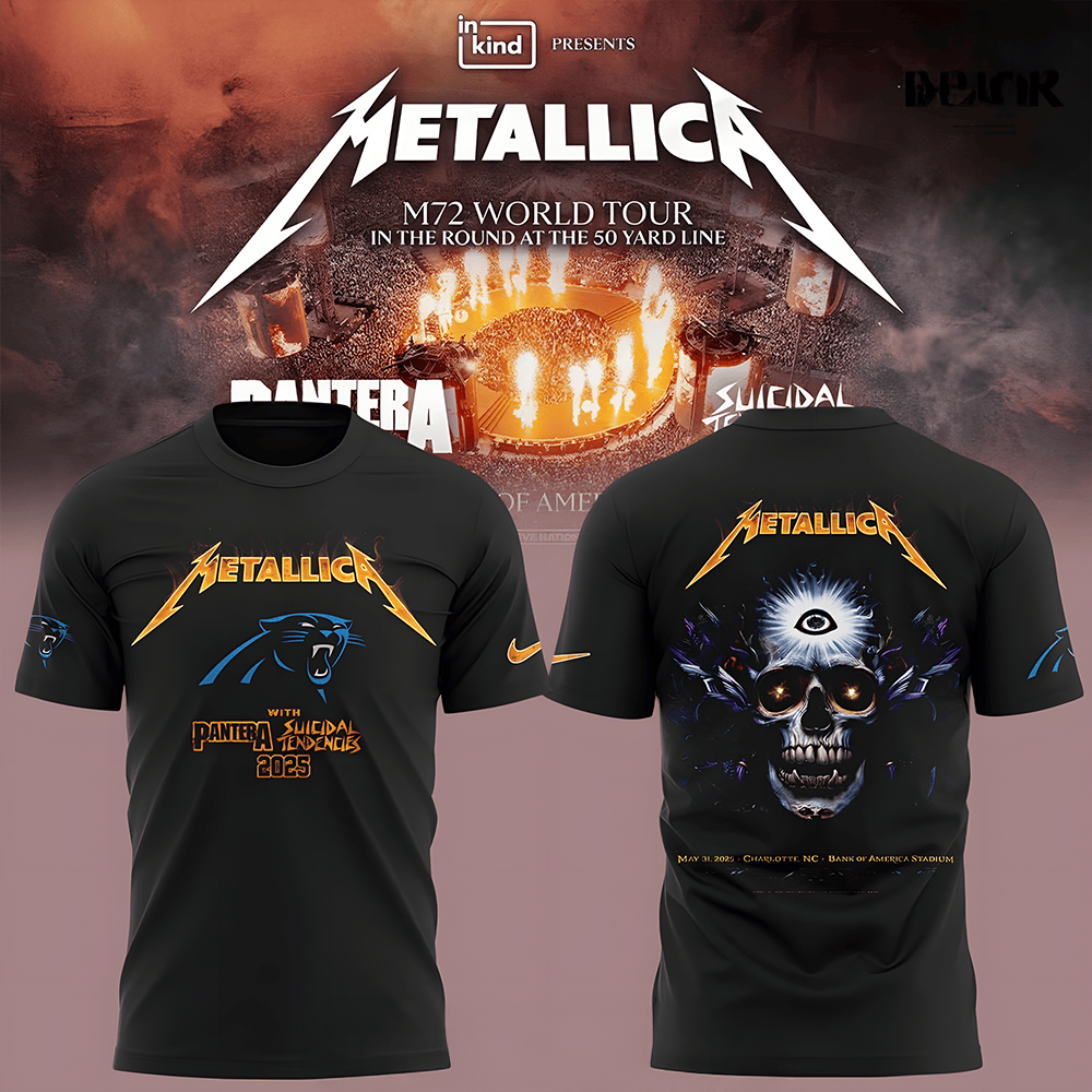 Carolina Panthers Metallica M72 World Tour Special Shirt Best Tour Collection For Sport Fans
