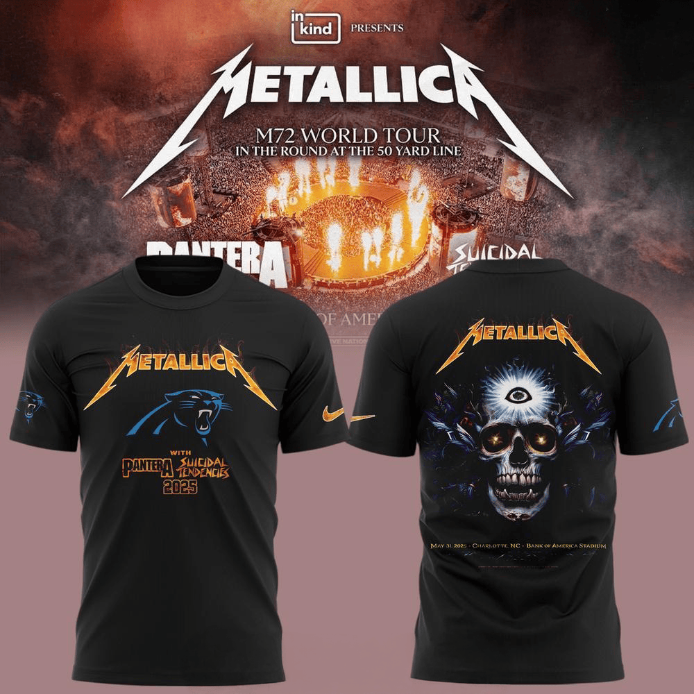 Carolina Panthers Metallica M72 World Tour Special Shirt Gifts For Fans