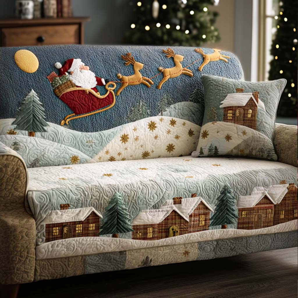 Carols Divine Quilted Sofa Cover Holiday Living Decorations Best Gifts For Mother In Law