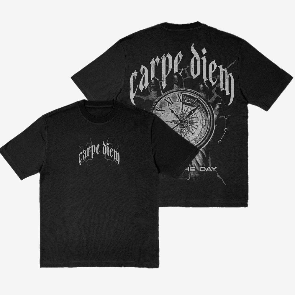 Carpe Diem Seize The Day Black T-Shirt Joe Bartolozzi Clothes Girlfriend Gift Ideas