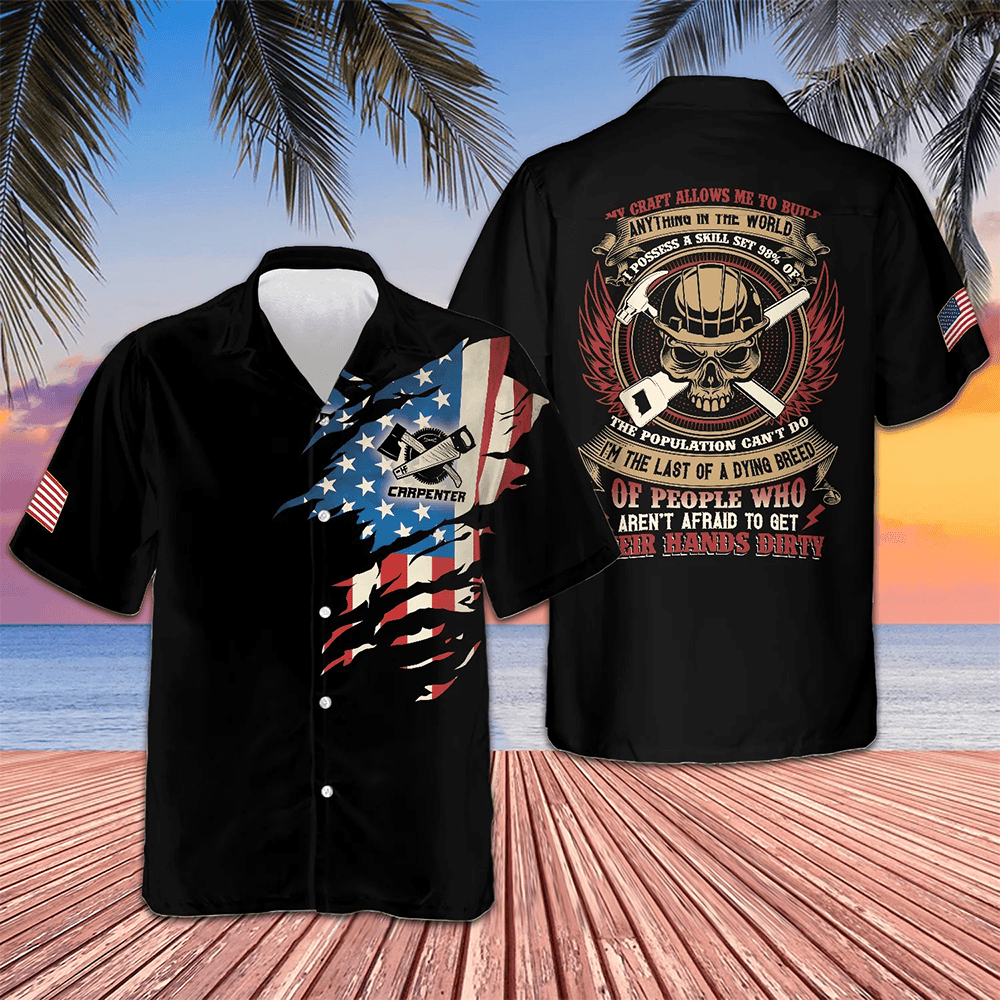 Carpenter My Craft Allows Me To Build Anything Hawaiian Shirt Men Gifts For Carpenters