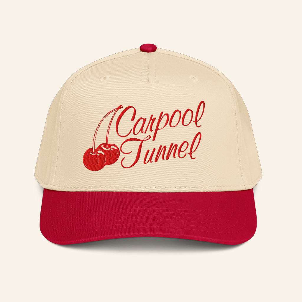 Carpool Tunnel Merch Cherry Embroidered Hat Presents For Music Lovers