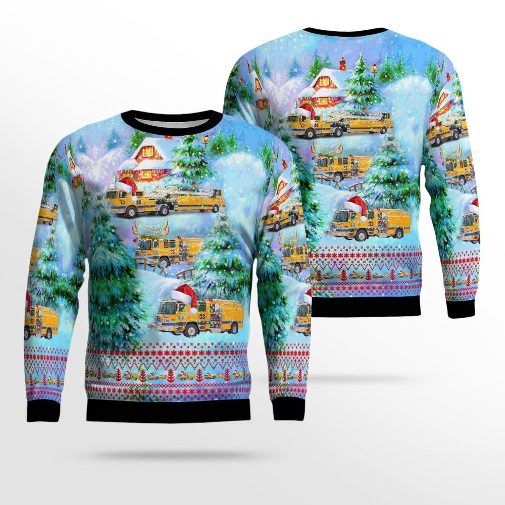 Carson City Nevada Carson City Fire Department AOP Ugly Sweater Xmas Unisex Sweater Christmas Gifts For Men Women