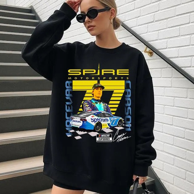 Carson Hocevar 77 Driver Sweatshirt NASCAR Racing Car Merchandise Gift For Motorsport Addicts