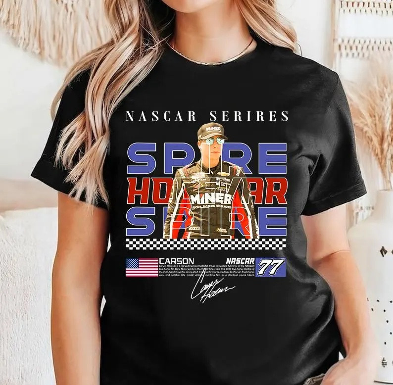 Carson Hocevar NASCAR T-Shirt Carson Hocevar Spire 77 Merch Gift For Motorsport Fans