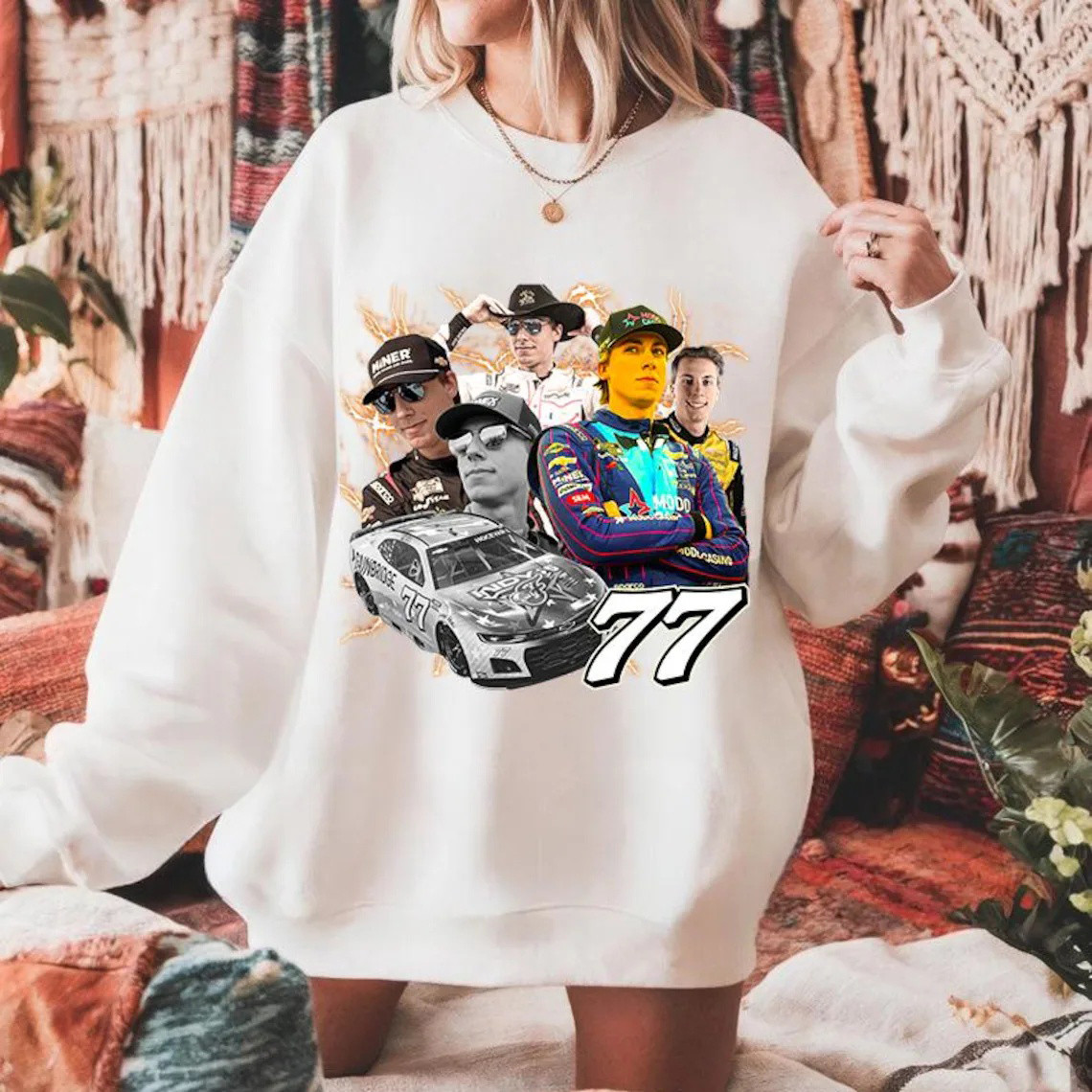 Carson Hocevar Racing Team Sweatshirt NASCAR 77 Clothes Gift For Racing Addicts