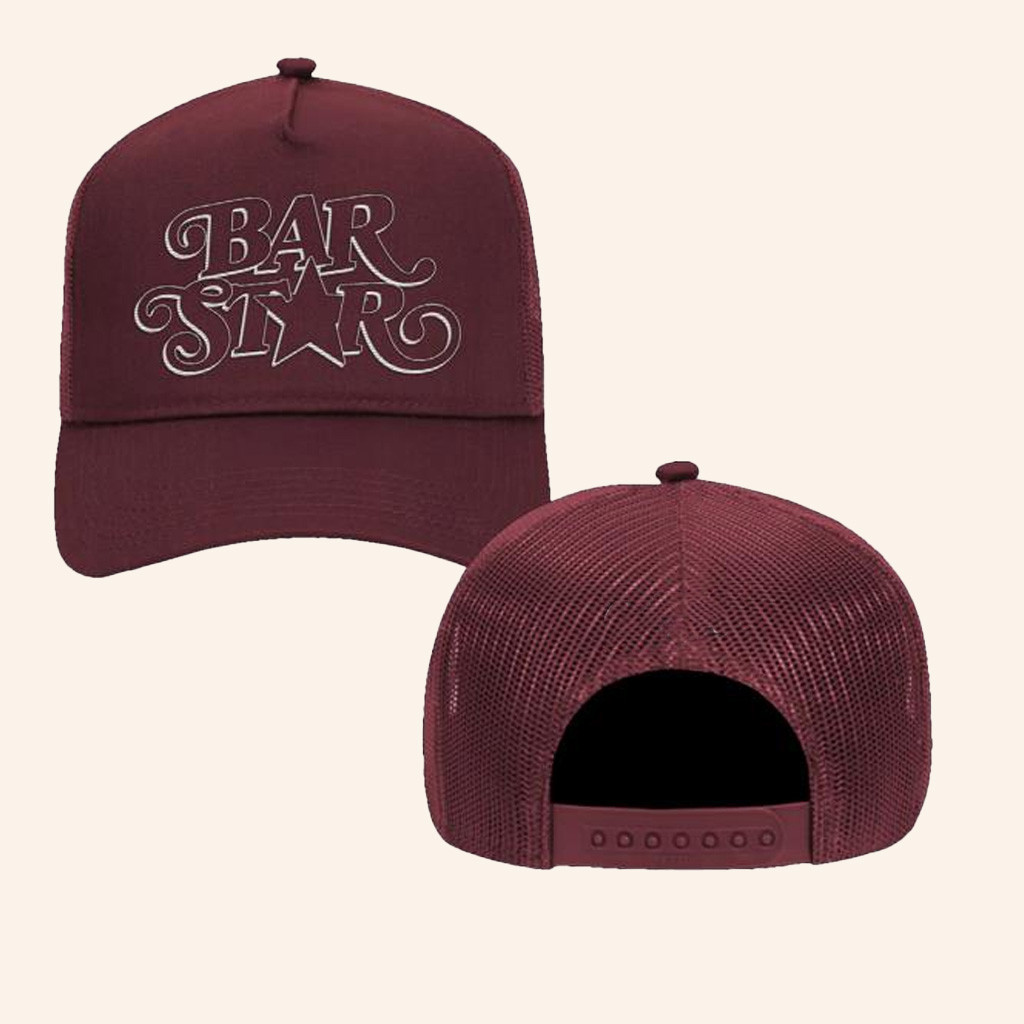 Carter Faith Merch Embroidered Bar Star Trucker Hat Gifts For Fans