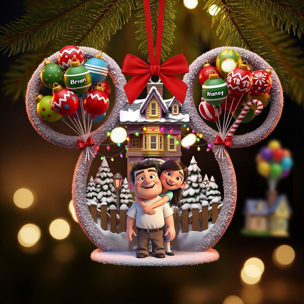 Cartoon Couple Ornament - Personalized Gifts For Couple - Holiday Tree Decoration Gift