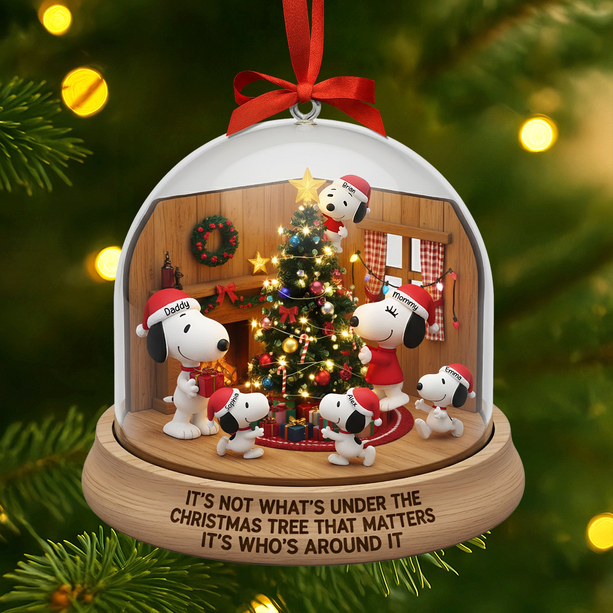 Cartoon Dog Family Christmas Ornament, Personalized Gifts For Family - Holiday Season Gift Idea Cartoon Dog Family Christmas Ornament, Personalized Gifts For Family - Holiday Season Gift Idea