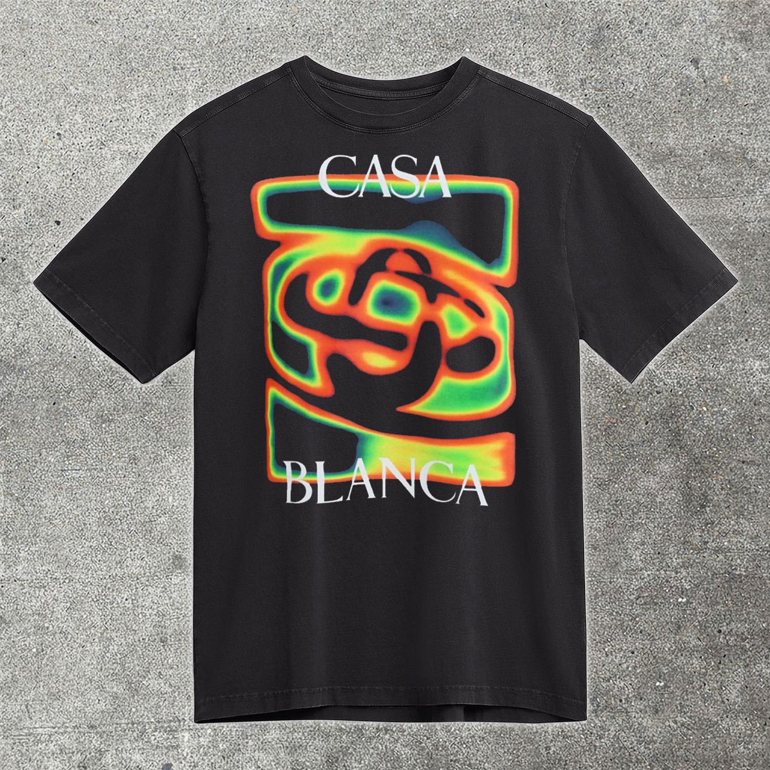 Casablanca Heat Map T-Shirt Streetwear Fan Merch Trendy Graphic Tee Best Gift For Style Lovers