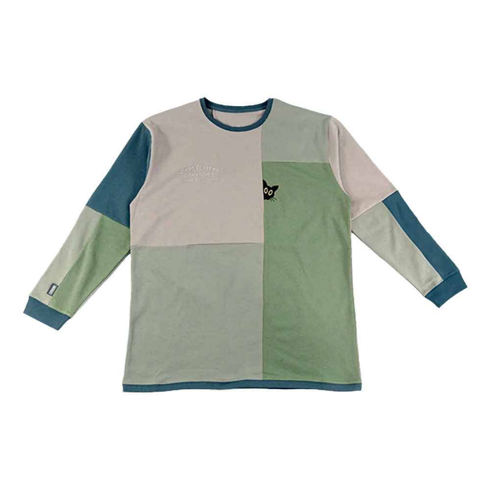 CaseOh Black Cat Graphic Long Sleeve Shirt CaseOh Apparel Fan Gift For Cat Lovers