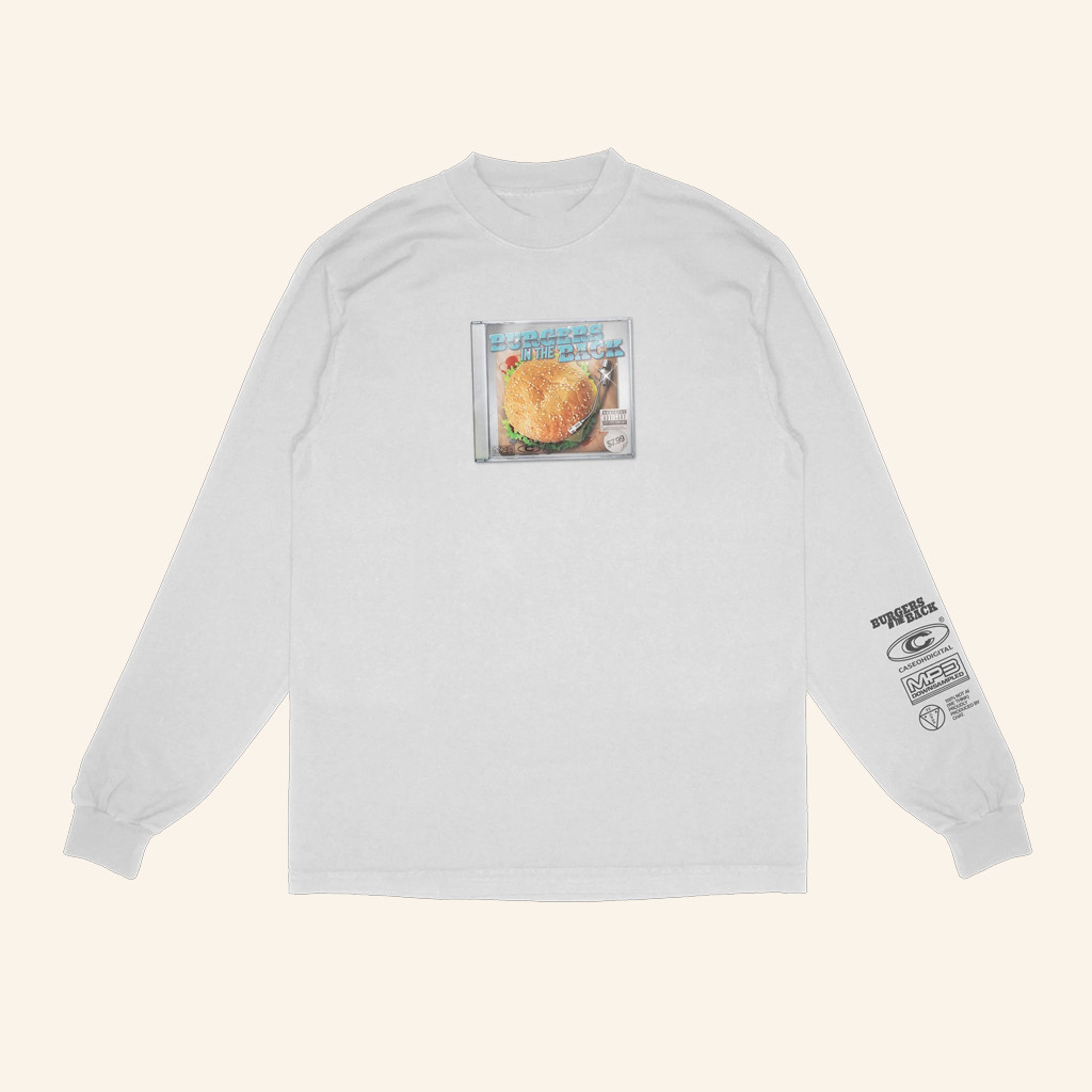 Caseoh Games Merch Caseoh's Burgers In The Back Long Sleeve T-Shirt Gifts For Besties