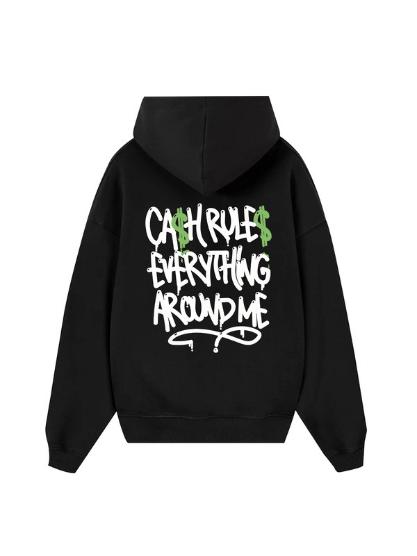 Cash Rules Everything Around Me Hoodie Money Graphic Hip Hop Apparel Gift Ideas