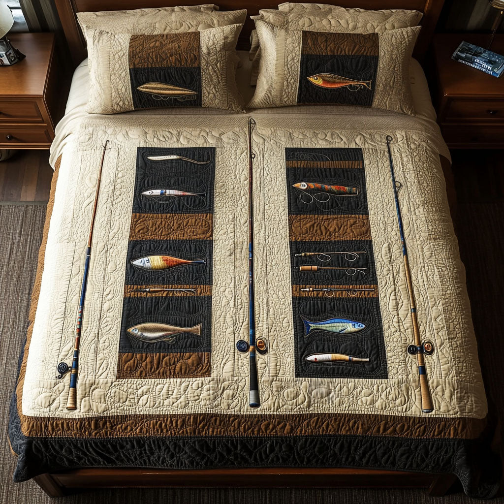 Cast Away Comfort Quilted Bedding Set Bedroom Decor Ideas Fishing Gifts For Boyfriend