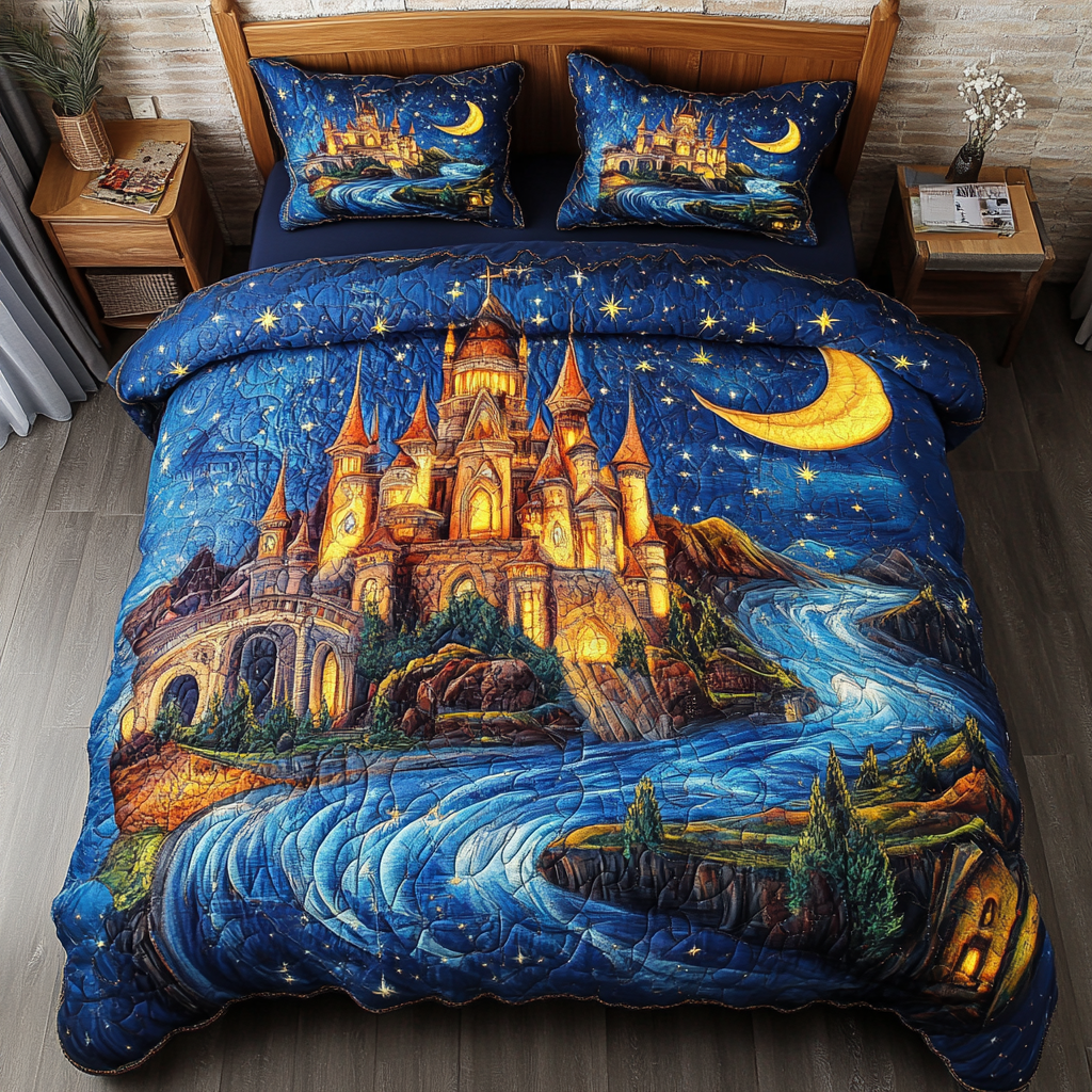 Castle Dream Quilted Bedding Set Christmas Bedding Sets Castle Themed Gift