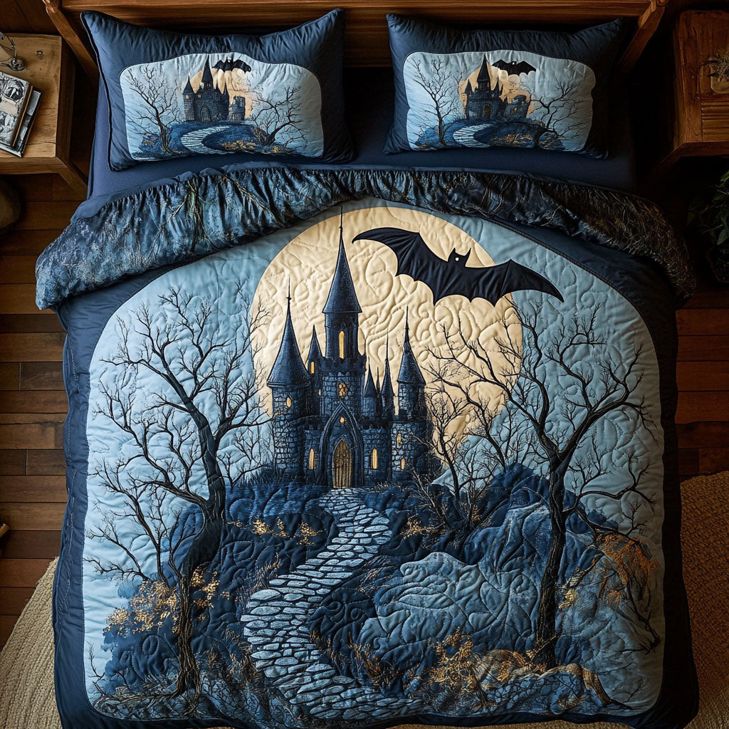Castle Of The Night Bedding Set Best Halloween Decoration Gift For Friends and Family
