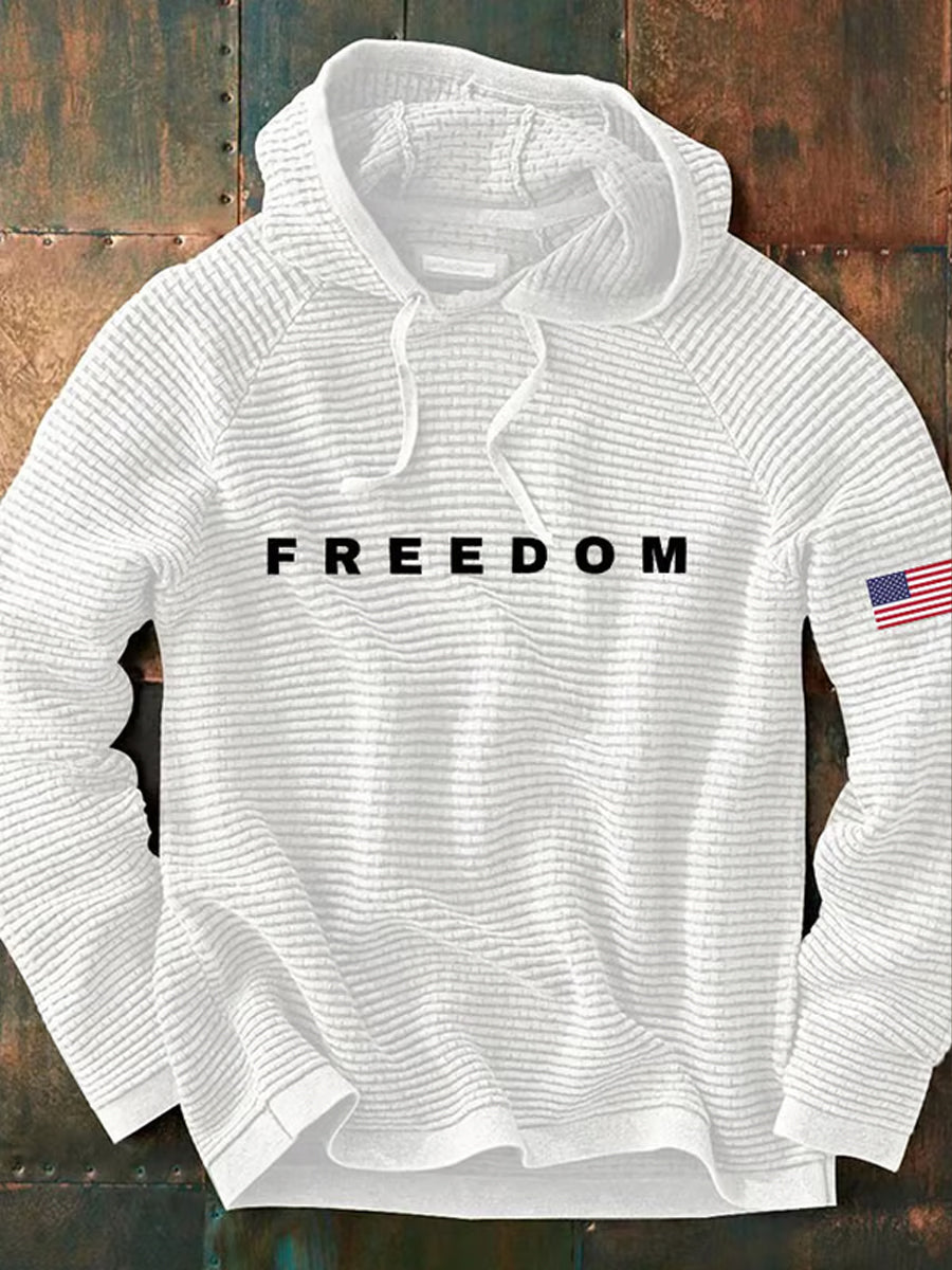Casual Printed Long Sleeved Swea T SHIRT White Charlie Kirk Freedom Merch