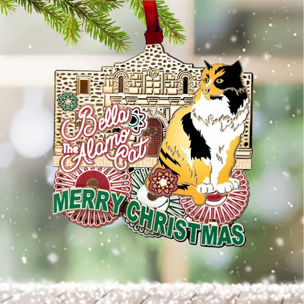 Cat Bella The Alamo Christmas Ornament Xmas Decor Christmas Gifts For Cat Lovers