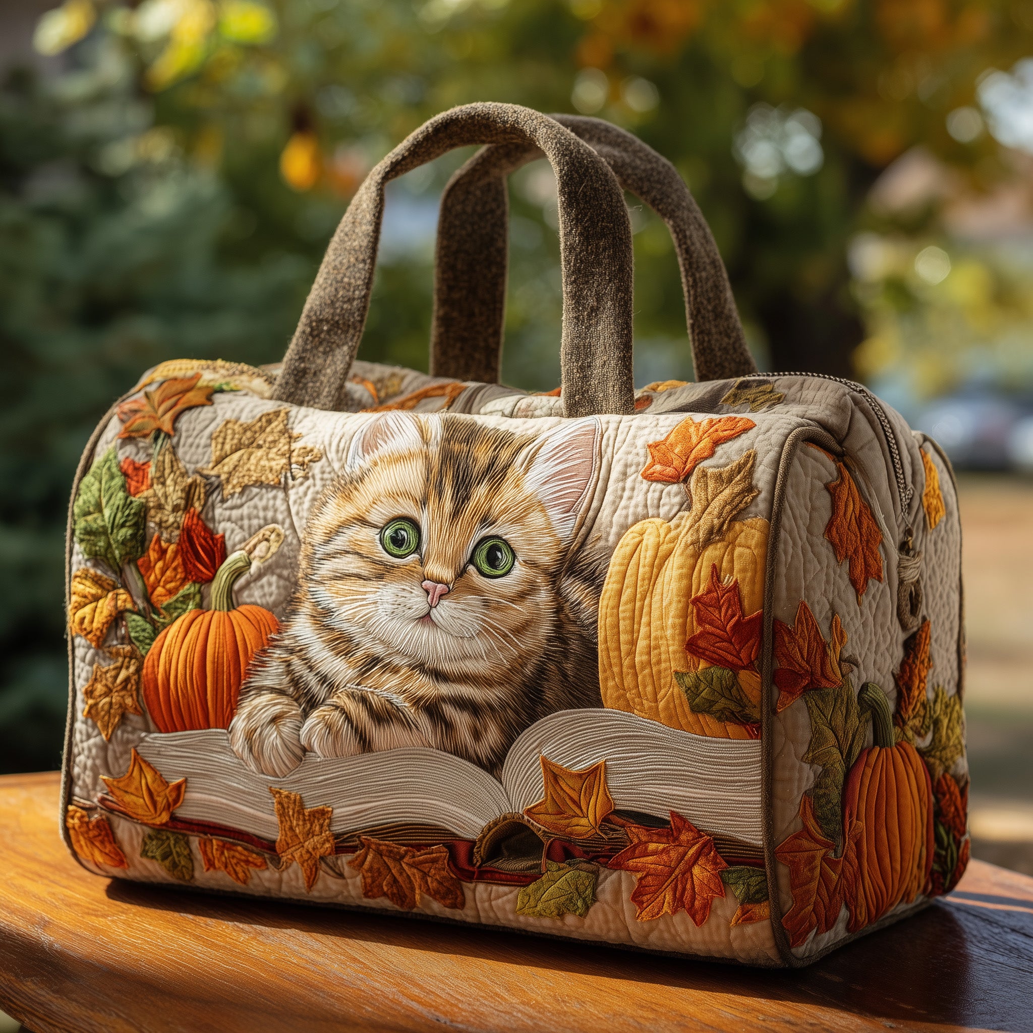 Cat Bliss Quilt Duffle Bag Father's Day Gift Idea