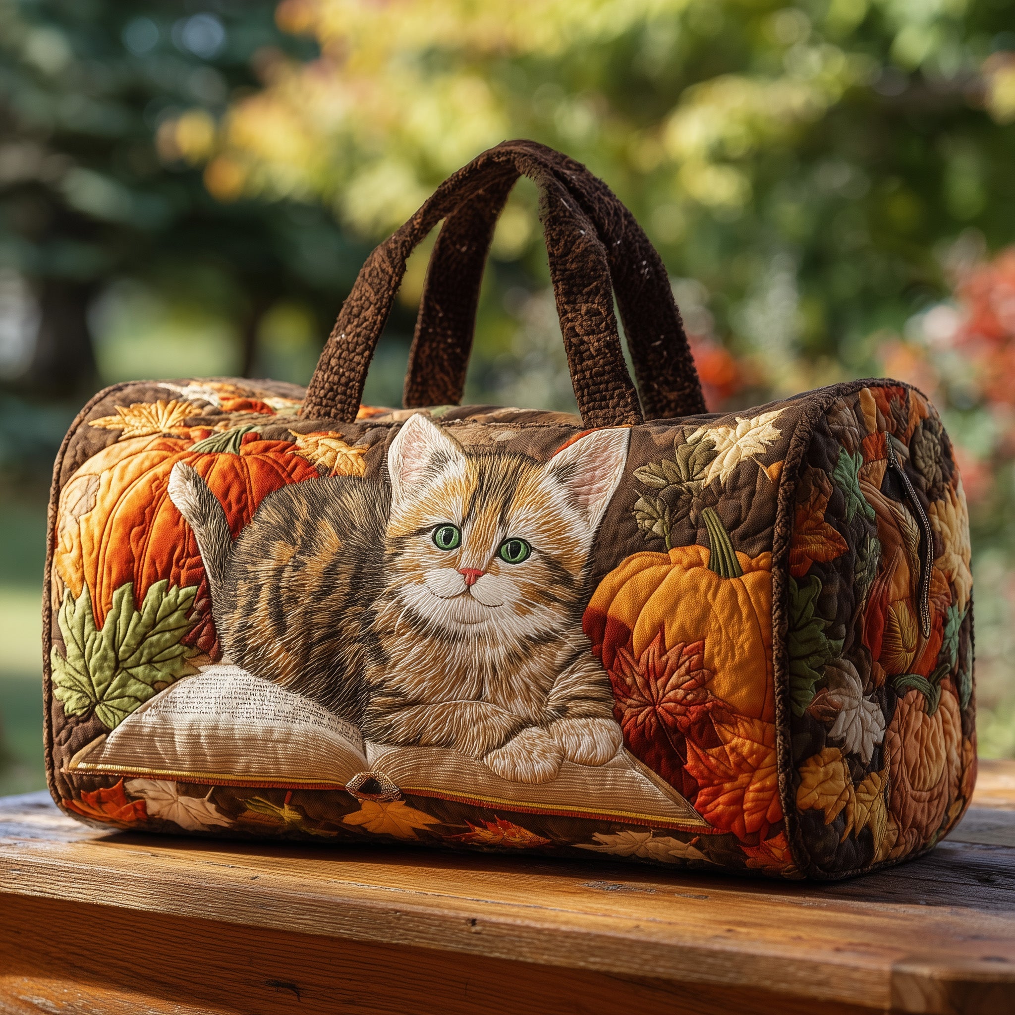 Cat Bliss Quilt Duffle Bag Mother's Day Gift Idea