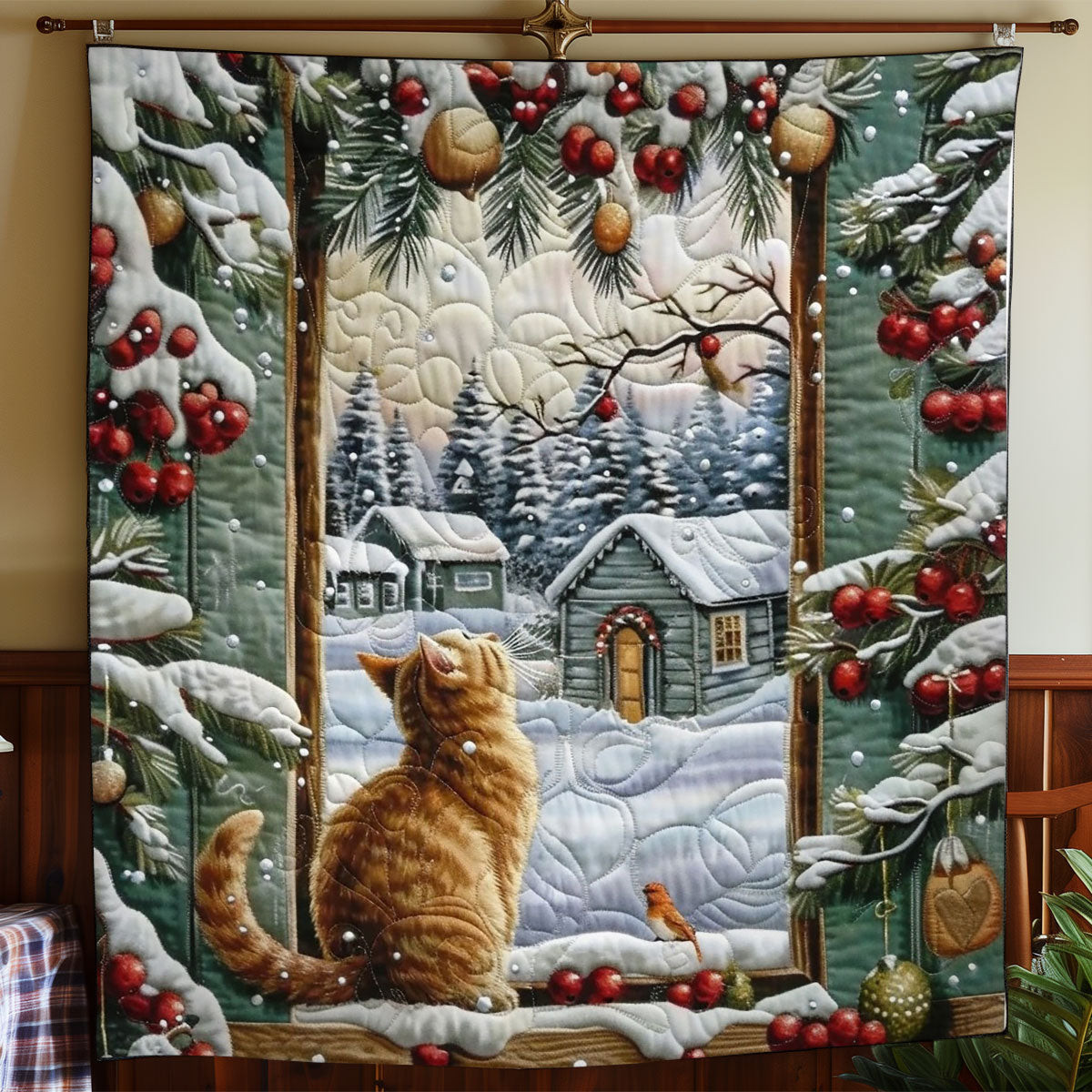Cat By The Window Quilt Blanket Large Sofa Throws Birthday Presents For Mum