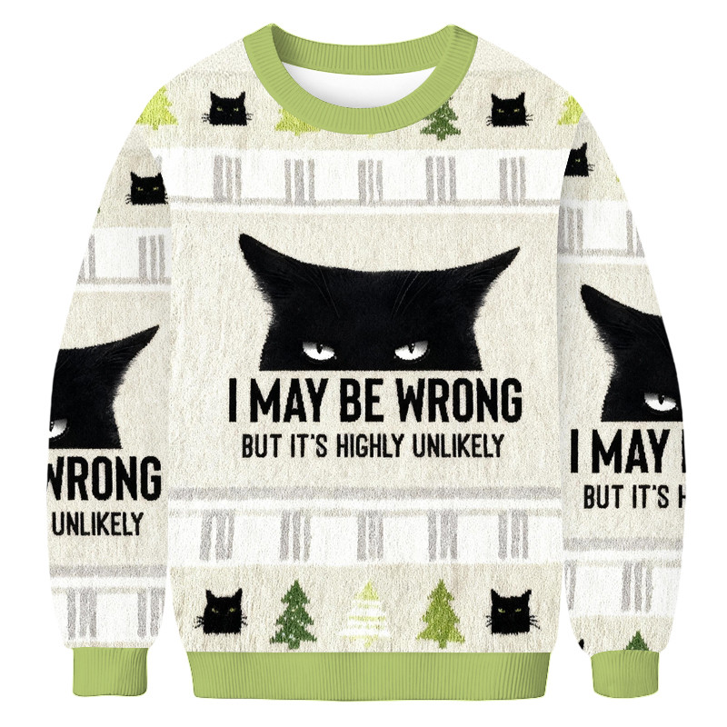 Cat Can Do No Wrong Christmas Ugly Sweater Xmas Outfits Cat Gift For Christmas