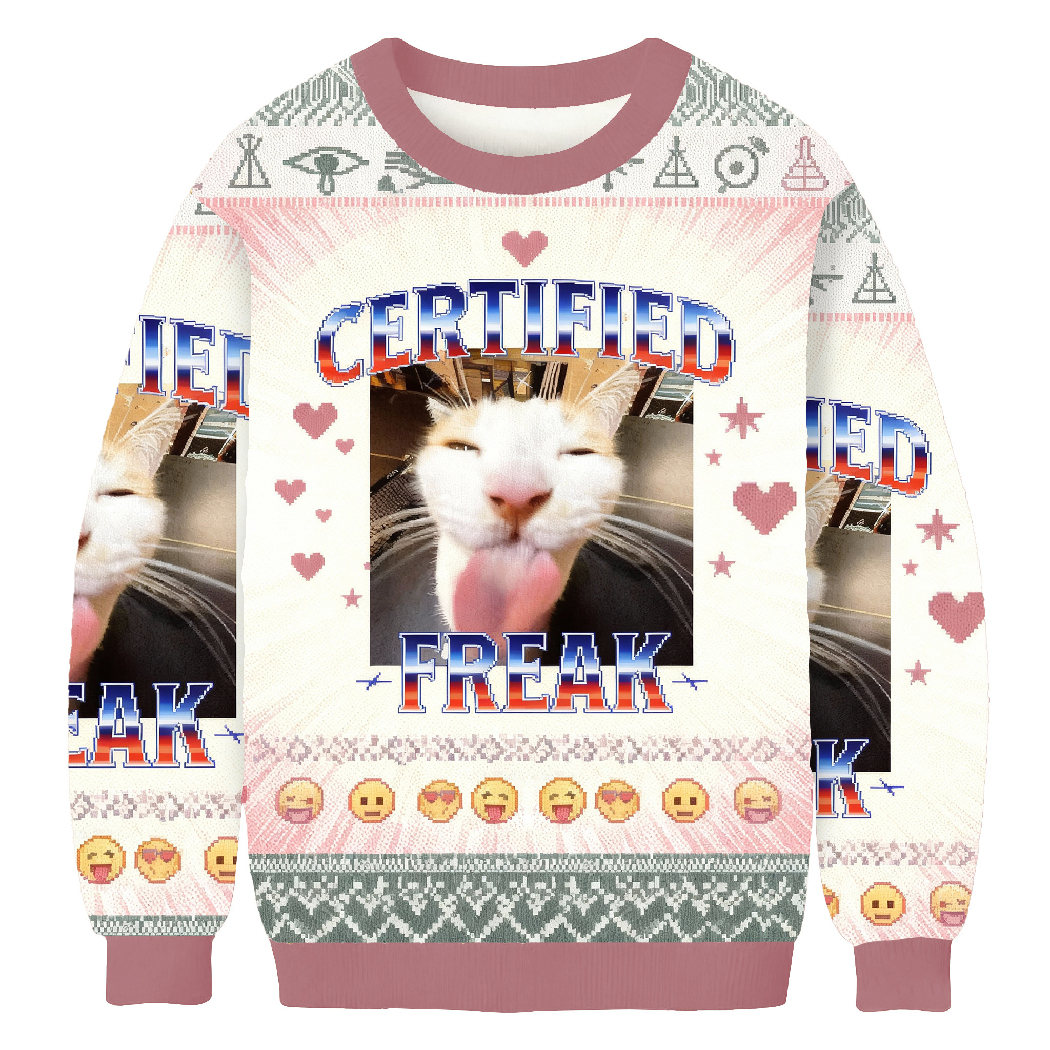 Cat Certified Freak Christmas Ugly Sweater Winter Apparel Christmas Gifts For Cat Lovers