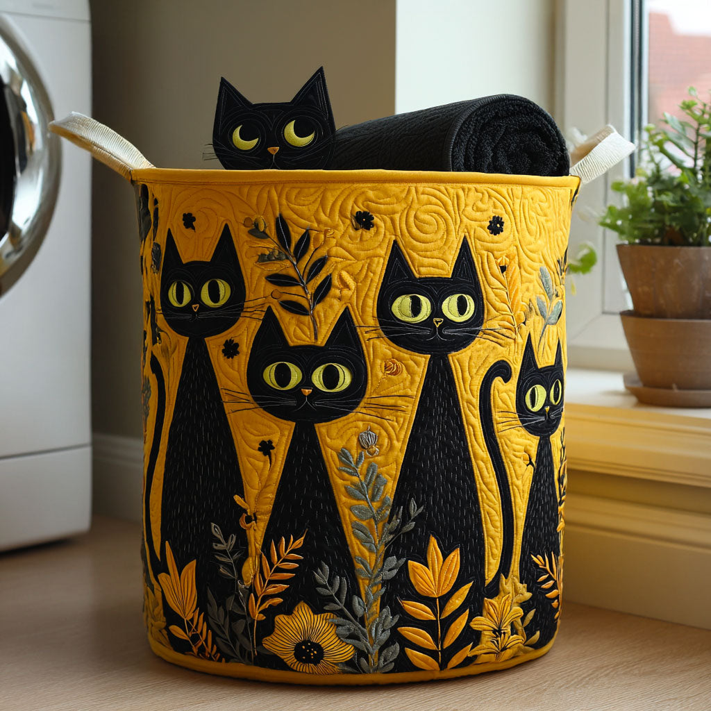 Cat Charmers Quilted Laundry Basket Merch For Mom