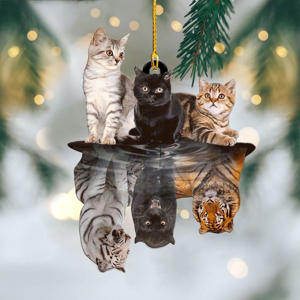 Cat Christmas Ornament 2024 Unique Christmas Tree Decoration Gifts For Cat Lovers