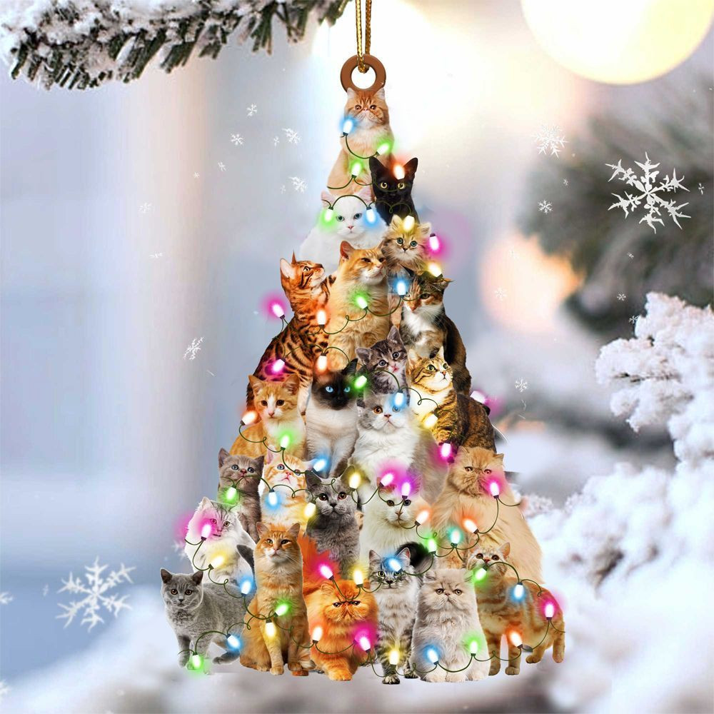 Cat Christmas Ornament Cute Cat Ornament For Christmas Tree Hanging Xmas Decorations Gift