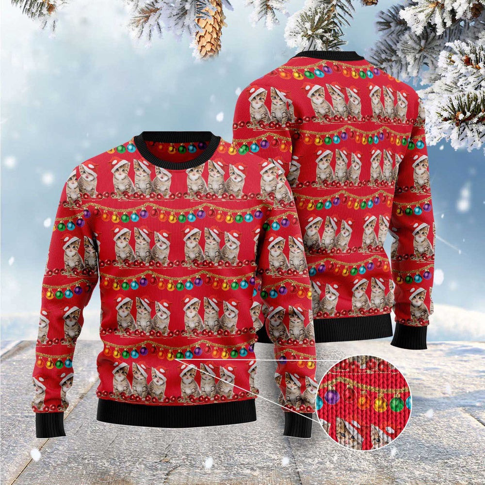 Cat Christmas Ugly Sweater Cat Themed Kitten Ugly Christmas Sweater Gifts For Couples