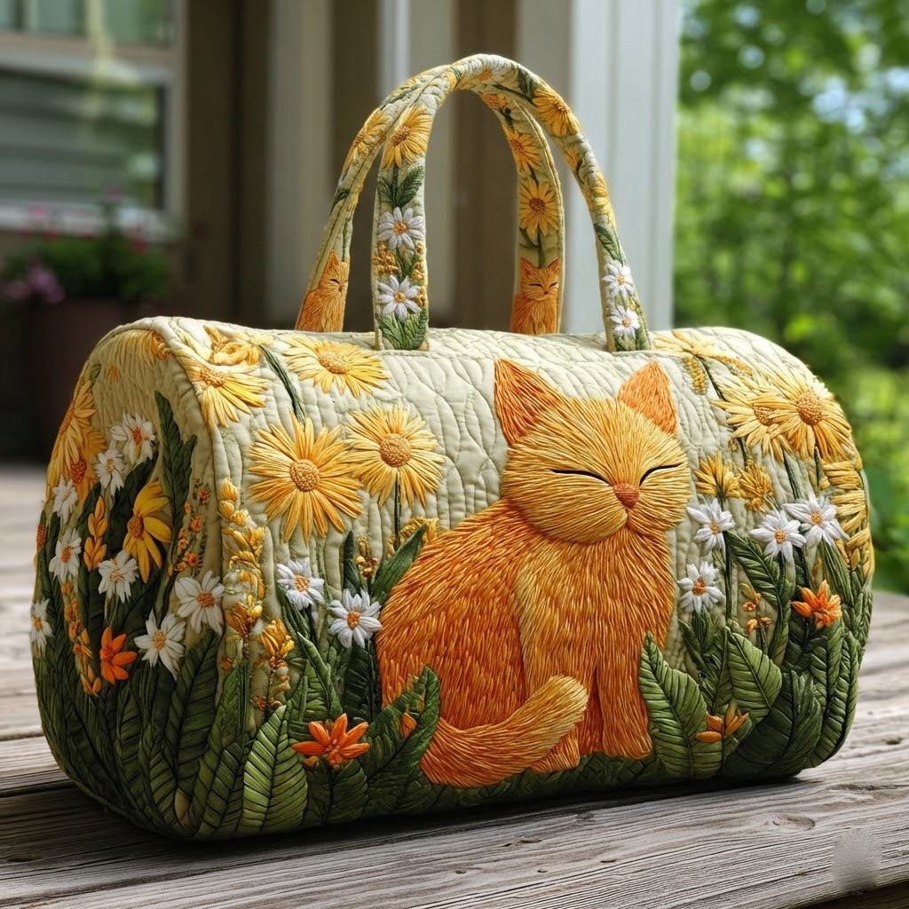 Cat Commune Quilted Duffle Bag Feline Community Travel Bag Best Gift For Cat Lovers Camping Outdoor Fun