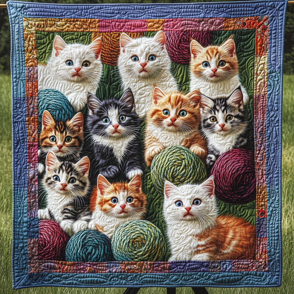 Cat Companionship Quilted Blanket Cat Gifts For Cat Lovers