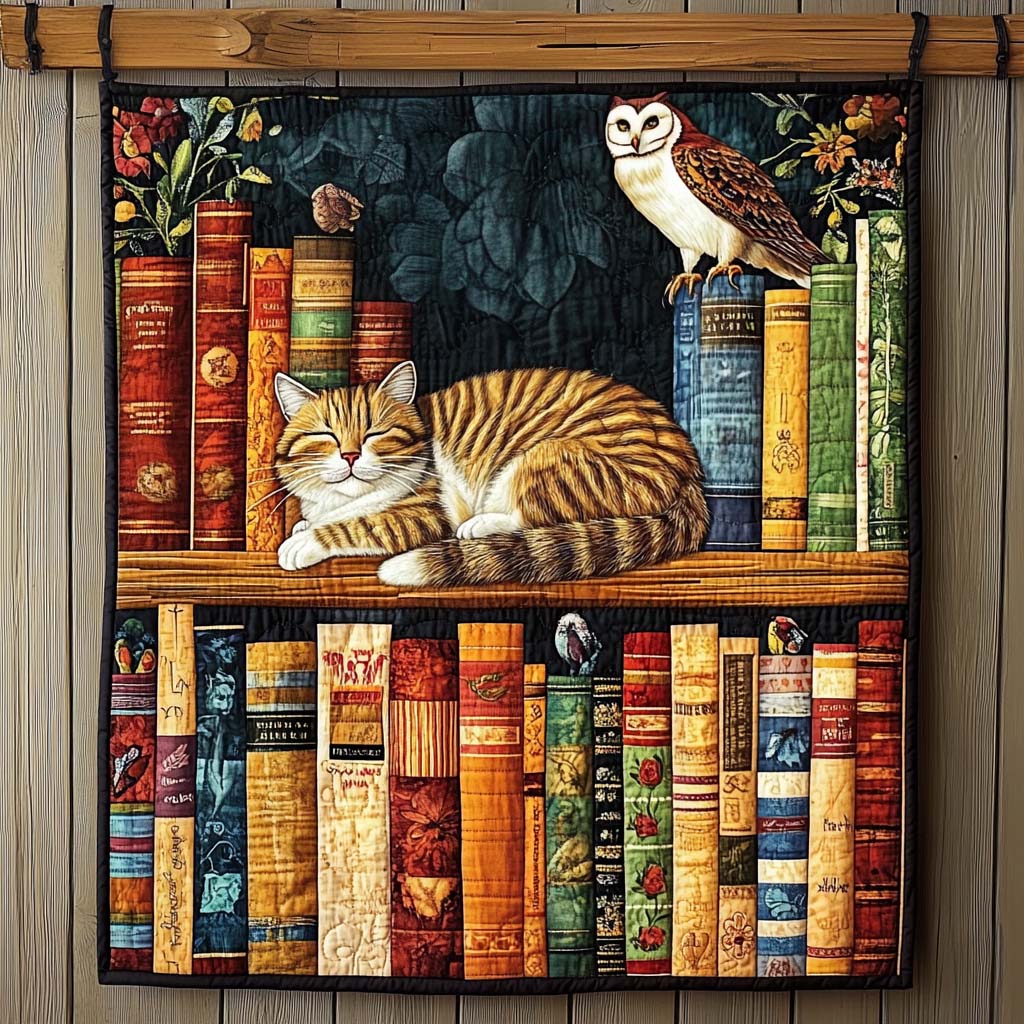 Cat Cozy Nook Quilted Blanket Novelty Gifts For Cat Lovers