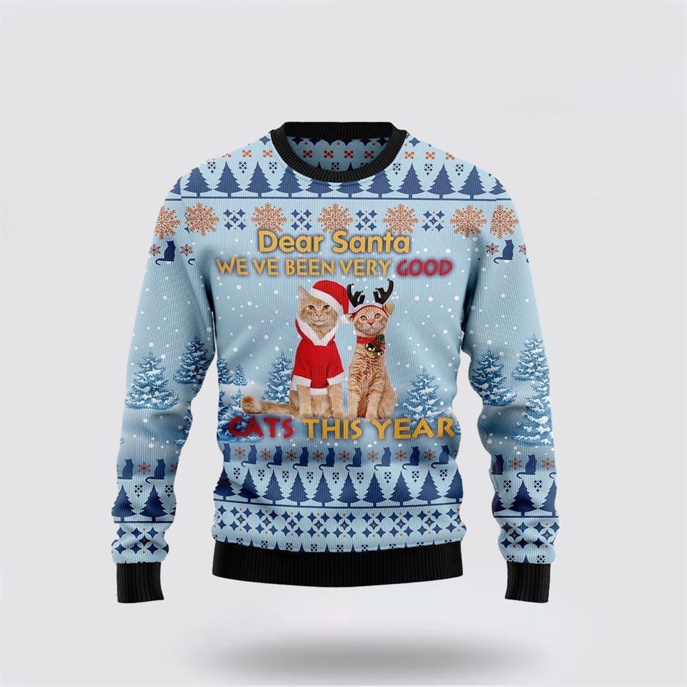 Cat Dear Santa Ugly Christmas Sweater Christmas Gift For Cat Love Christmas Present Ideas