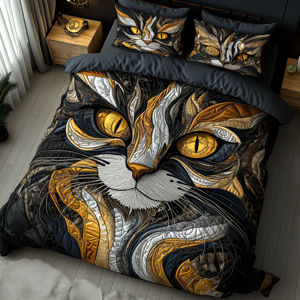 Cat Dream Quilted Bedding Set Cool Bedroom Decor Cat Xmas Presentscat Themed Christmas Gifts