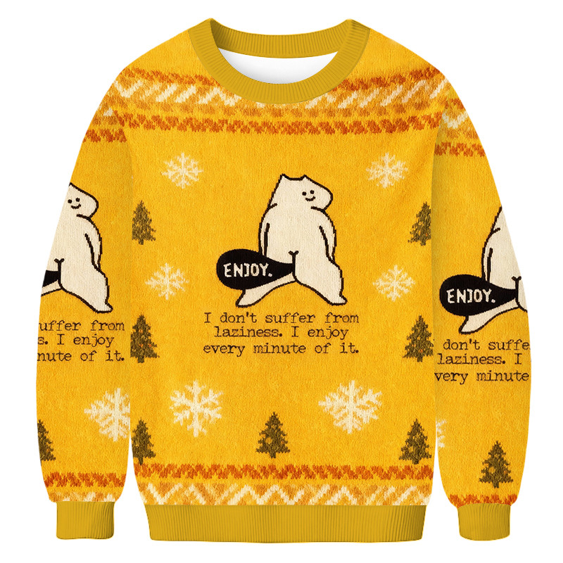 Cat Enjoy Every Minute Christmas Ugly Sweater Hilarious Xmas Sweater Cat Gifts For Xmas