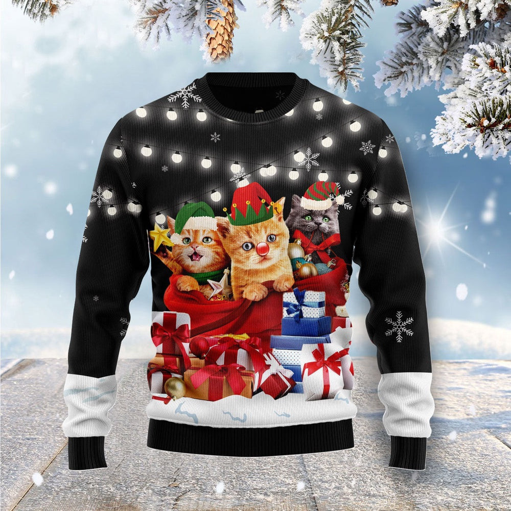 Cat Gifts Noel Ugly Christmas Sweater Gift For Christmas