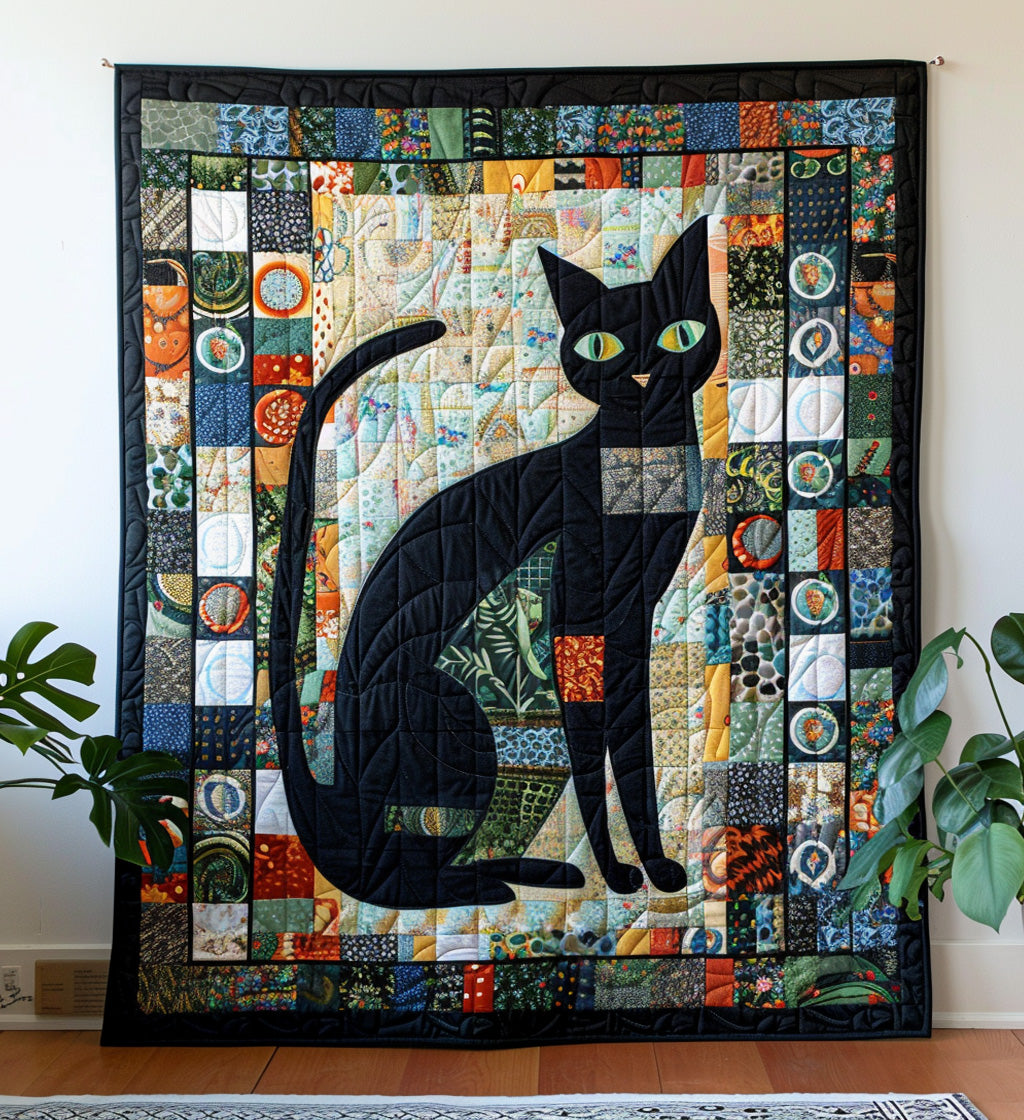 Cat Harmony Quilted Blanket Cat Christmas Gifts