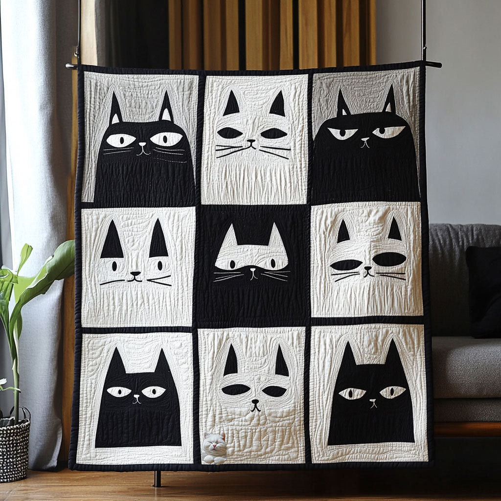 Cat Holiday Christmas Quilt Blanket Christmas Gifts For Cat Lovers