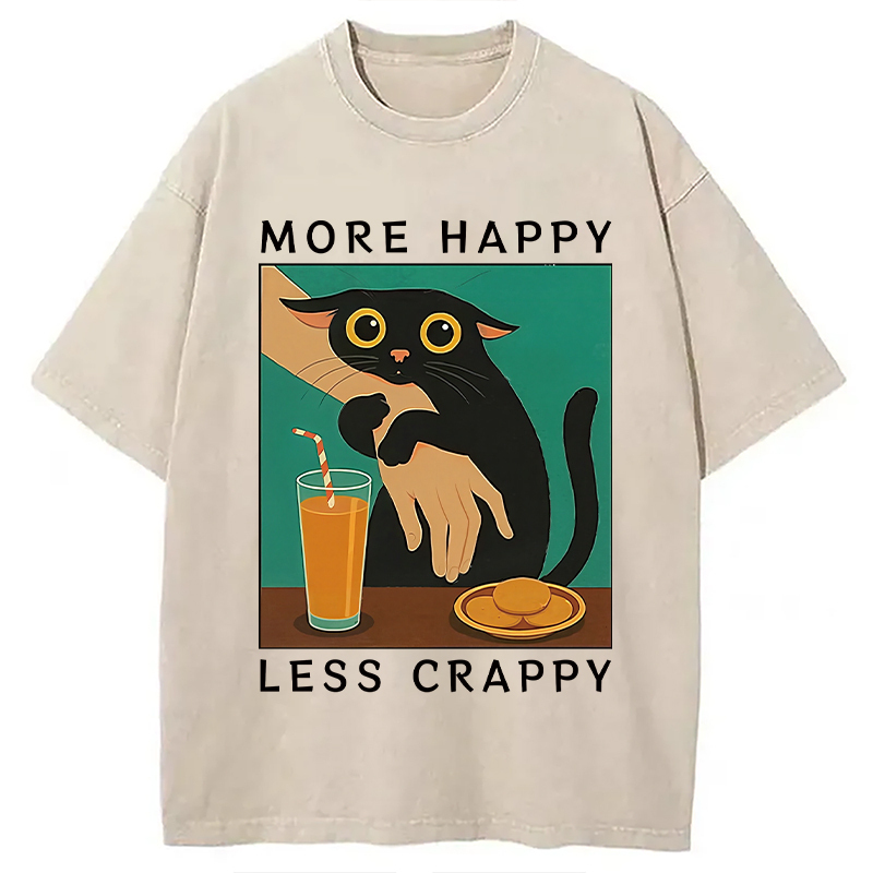 Cat Hugging Person Washed T-Shirt Casual Vintage Everyday Look Gifts For Him Cat Hugging Person Washed T-Shirt Casual Vintage Everyday Look Gifts For Him