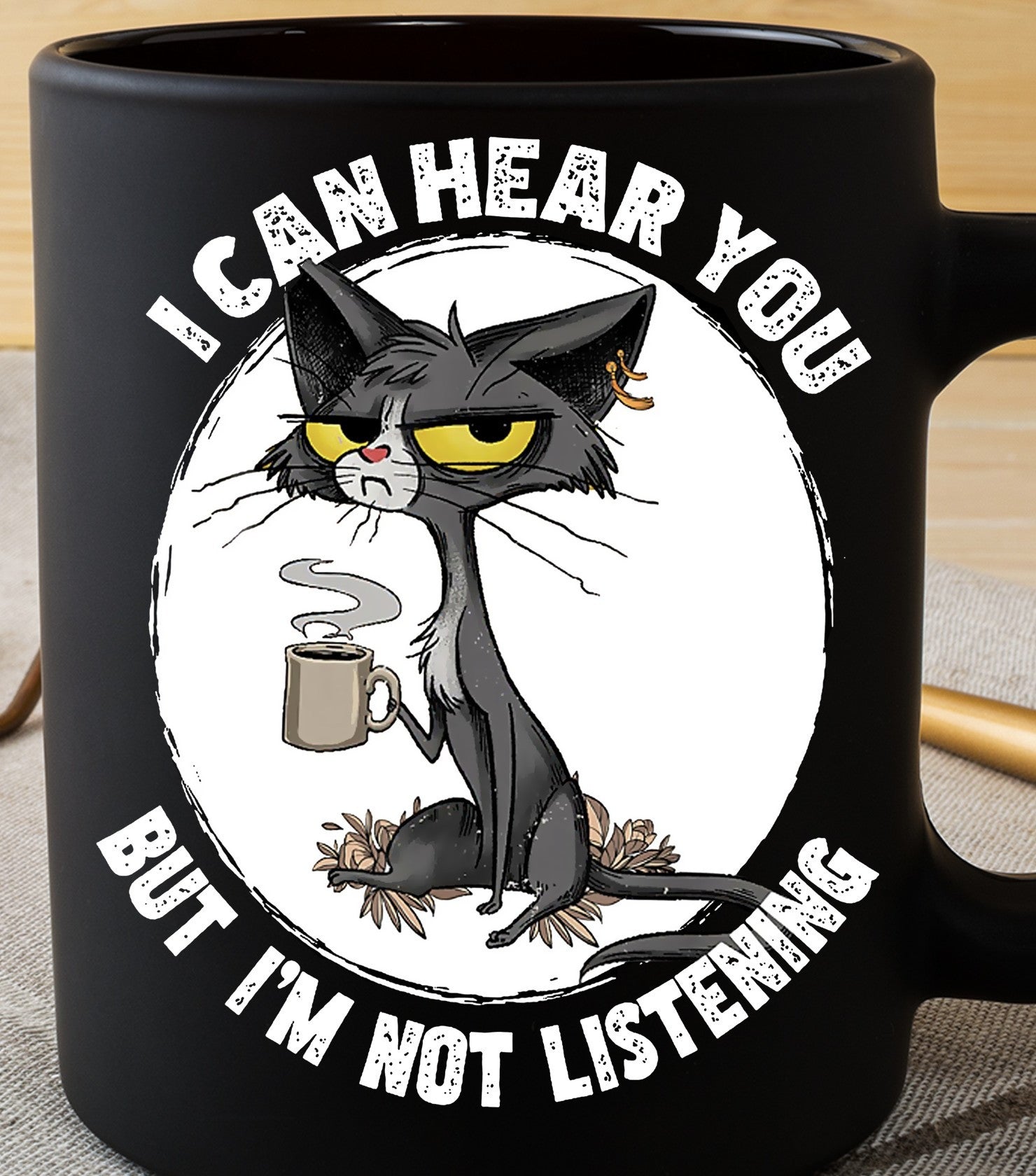 Cat I Can Hear You But I'm Not Listening Mug Funny Sayings Coffee Mug Gifts For Sisters Cat I Can Hear You But I'm Not Listening Mug Funny Sayings Coffee Mug Gifts For Sisters