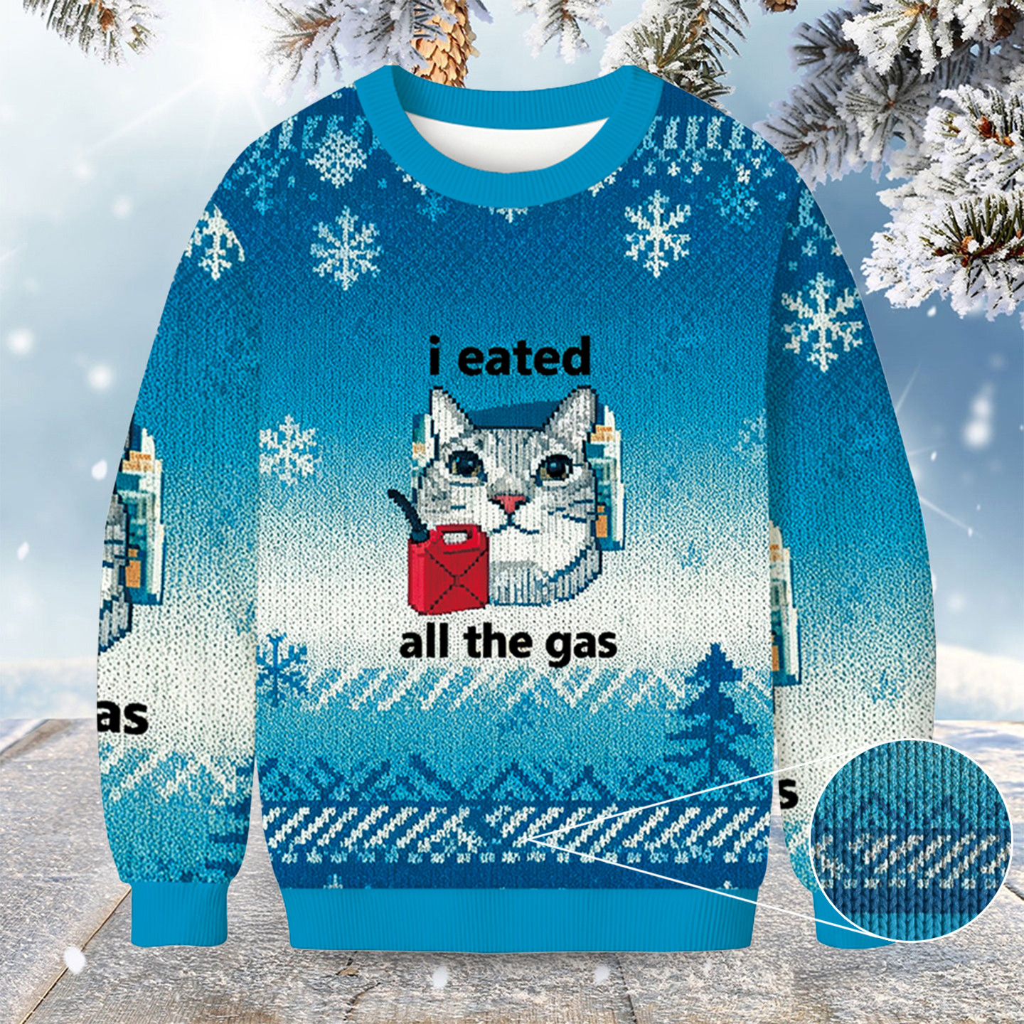 Cat I Eated All The Gas Funny Christmas Ugly Sweater Cat Gifts For Christmas