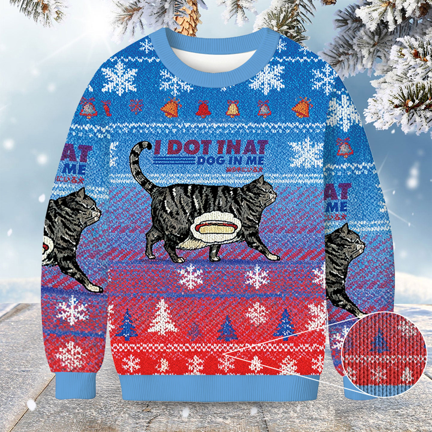 Cat I Got That Dog In Me Christmas Ugly Sweater Funny Jumper Xmas Gifts For Cat Lovers