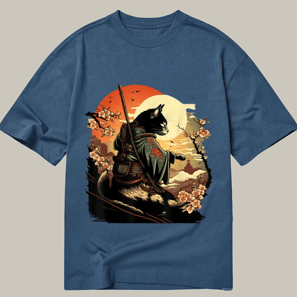 Cat Japanese Art Neko Ninja Classic T-Shirt Japanese Culture Art Shirt Unique Gifts For Him