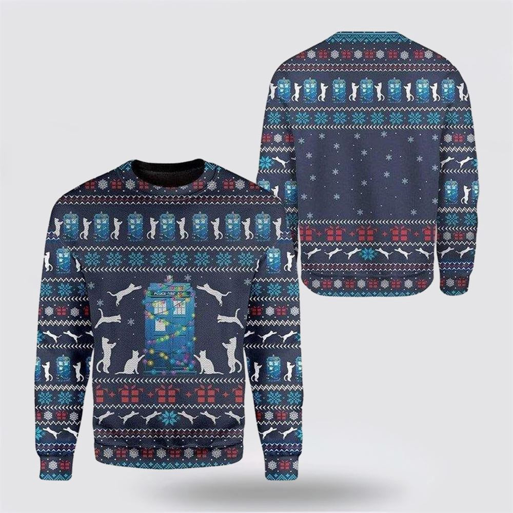 Cat Jumper Ugly Christmas Sweater Christmas Unisex Sweater Funny Christmas Sweater
