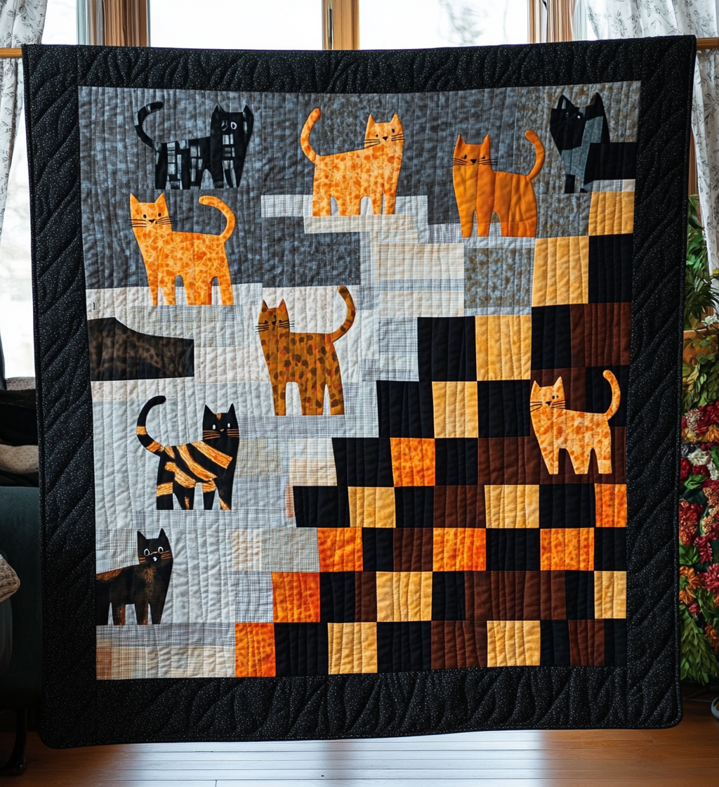 Cat Kingdom Quilted Blanket Cat Christmas Gifts